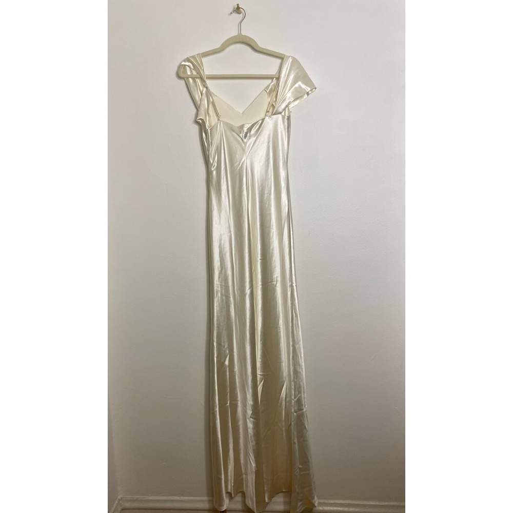 Reformation Ronda Silk Maxi Dress Ivory Bridal - Picture 8 of 11